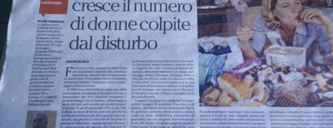 Interviste a Senatore: “Rischio bulimia. Cresce il numero colpite dal disturbo”