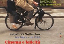 Cinema e felicità – Torre Annunziata 22 settembre 2018- Incontro con il prof. Ignazio Senatore